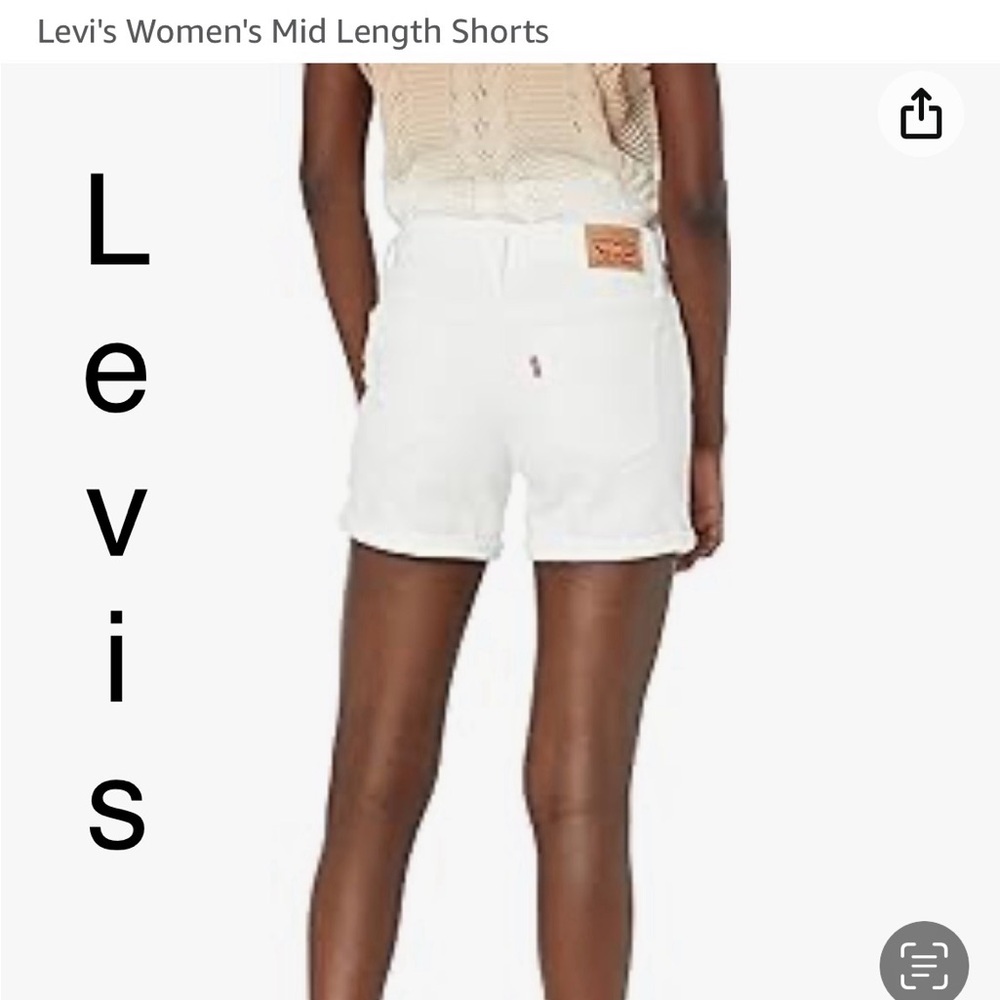 Levi's Women's White Denim Jean Shorts